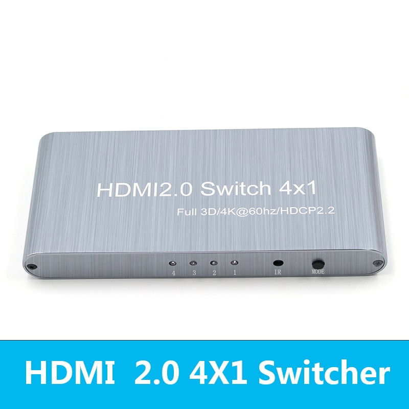 Wiistar-HDMI 2.0 й 4x1 ġ ó 4  1   4K * 2K 60Hz HDCP 2.2 Ǯ HD 3D   DVD  